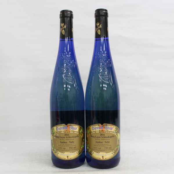 【2本セット】Pieroth Blue（ピーロートブルー）ブルク ライヤー シュロスカペレ 2016 8.5％ 750ml ※ラベルキズ T20L030005