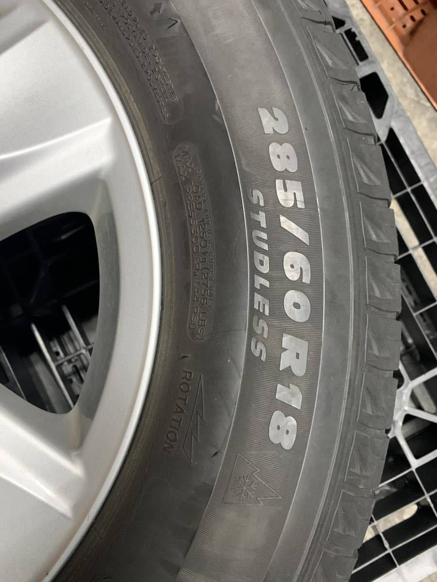 285/60 R18 ランクル200純正スタッドレスタイヤセット ランクル200