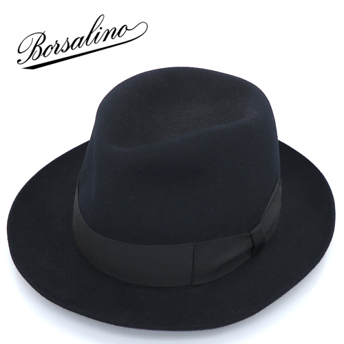 定価5.2万円 Borsalino ボルサリーノ ラビットファー フェルト中折れ帽