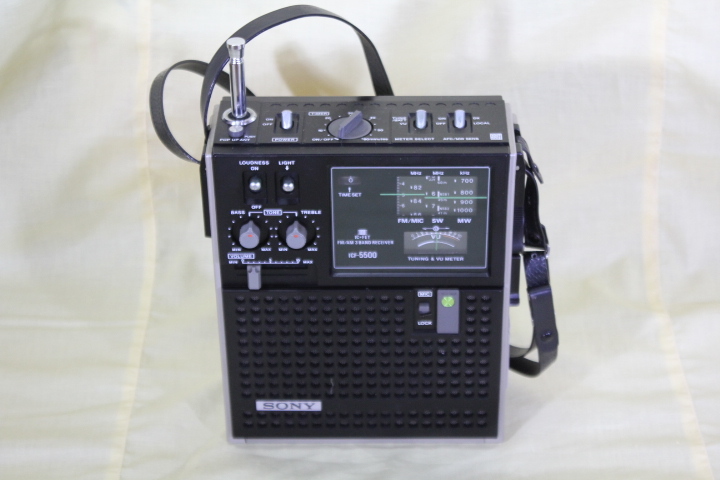 受信機 ラジオ ICF-5500 FM/AM 3BAND RECEIVER 動作 中古品