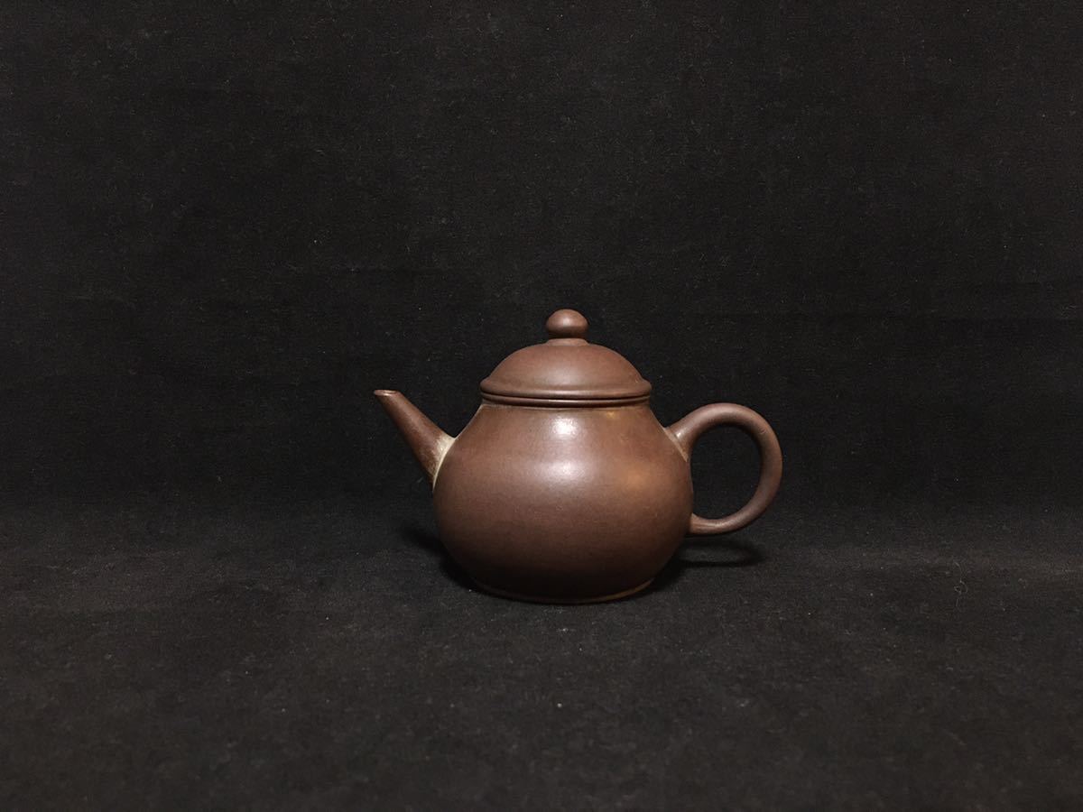 急須 中国宜興 茶壺 在銘 茶道具 時代物 朱泥 紫砂壺 茶器 単穴 箱