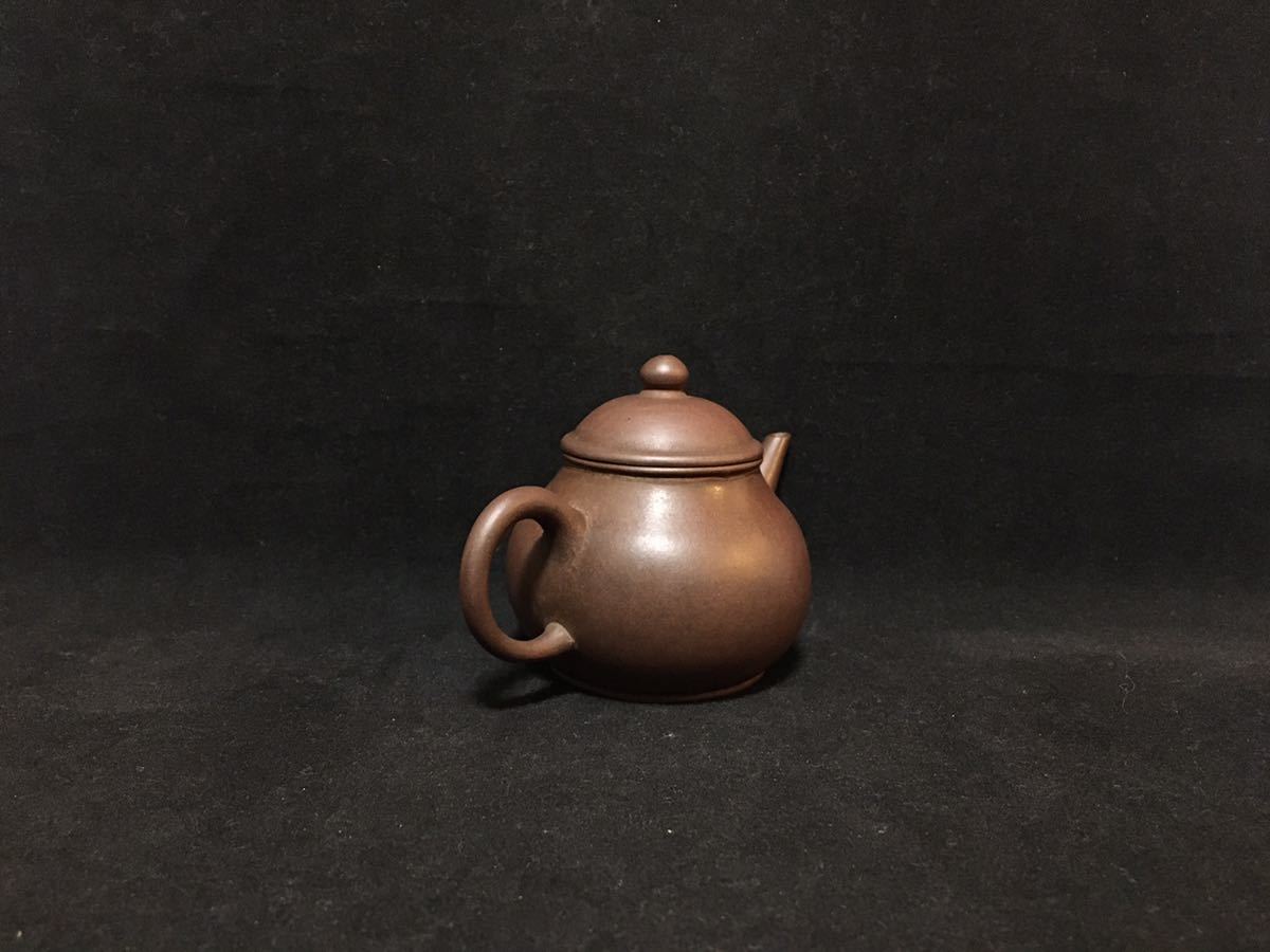 急須 中国宜興 茶壺 在銘 茶道具 時代物 朱泥 紫砂壺 茶器 単穴 箱