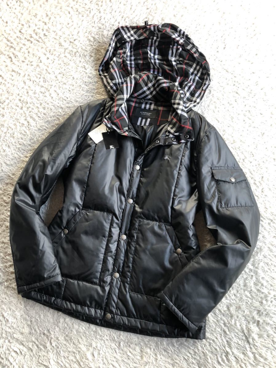 バーバリー burberry 未使用 ダウンジャケット ブラック チェック XS