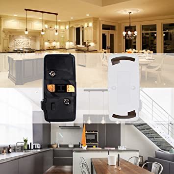 白い 3個入り LUOKOED&reg;引掛けシーダクトレール用シーリングプラグダクトレール 変換ソケットスライドコンセント3個_5