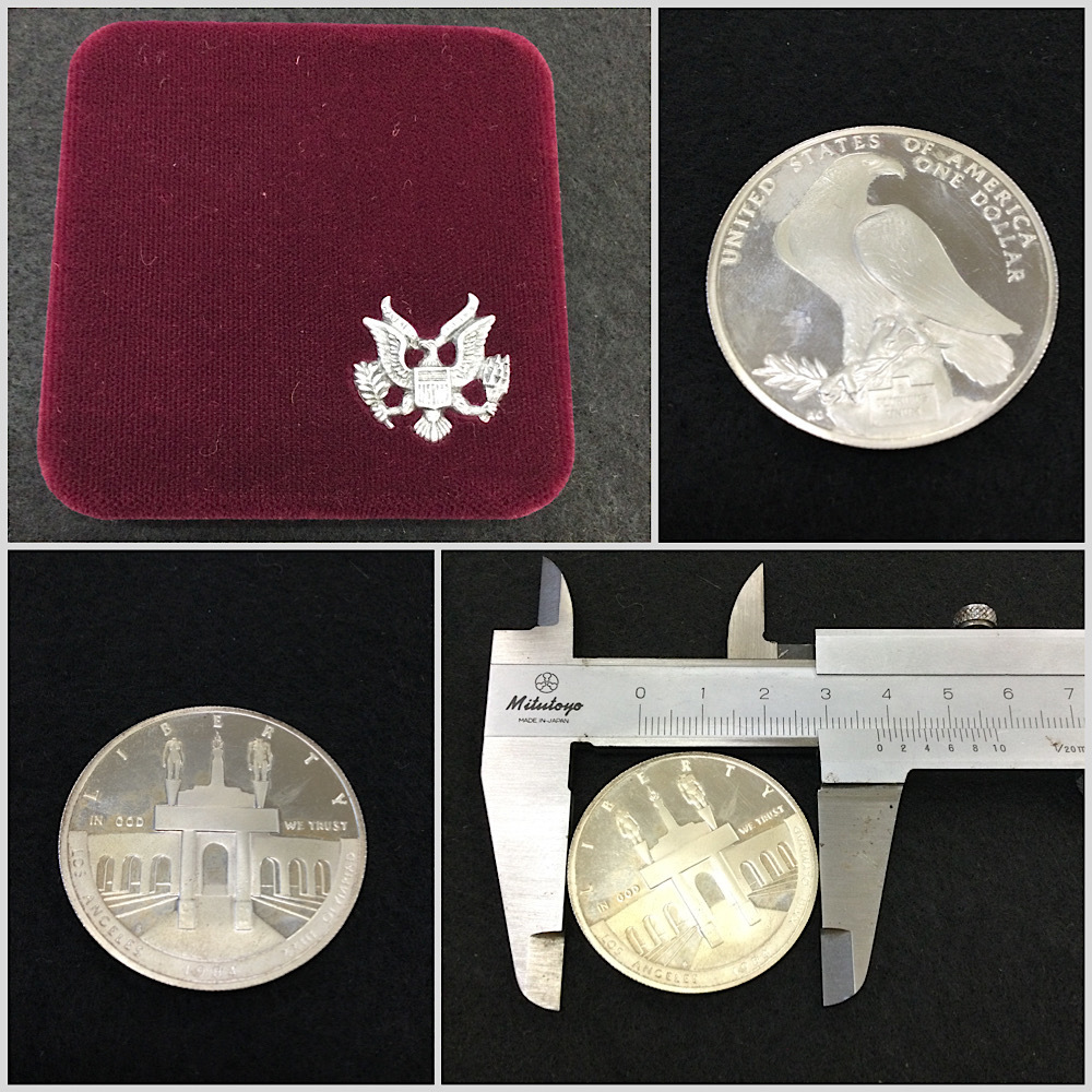 1984年 - 記念銀貨 ロサンゼルスオリンピック アメリカ 1ドル銀貨