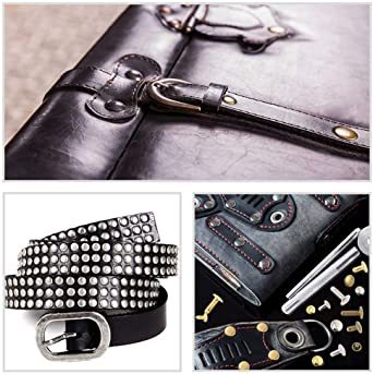  120セット カシメ レザークラフト カシメ打ち具 セット 革 道具 スタッズ 底鋲 打ち具 セット リベット パーツ DIY_8