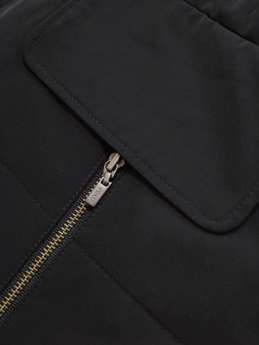 美品 フォクシーニューヨーク ジップアップ 中綿ジャケット