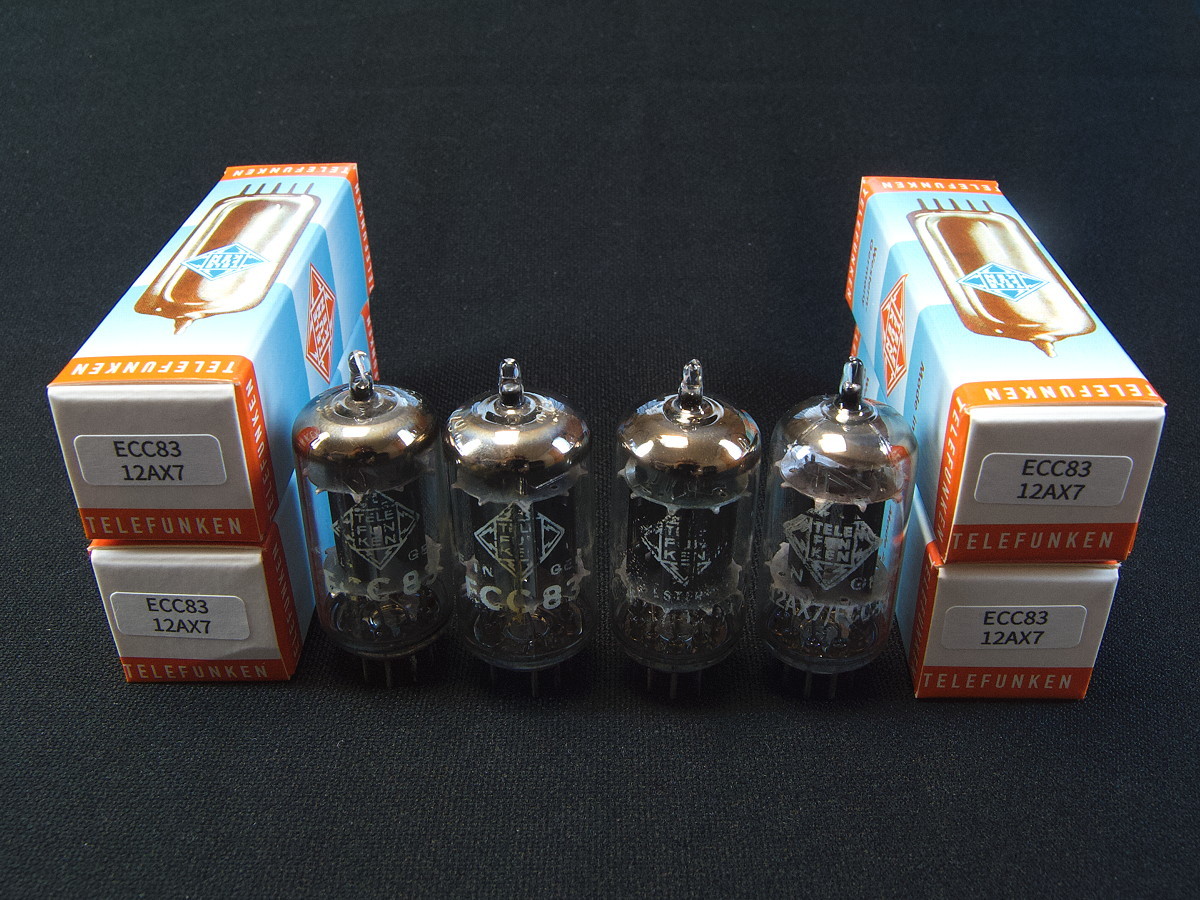♪♪Telefunken ECC83/12AX7 スムーズ・プレート NIB品クォッド #18