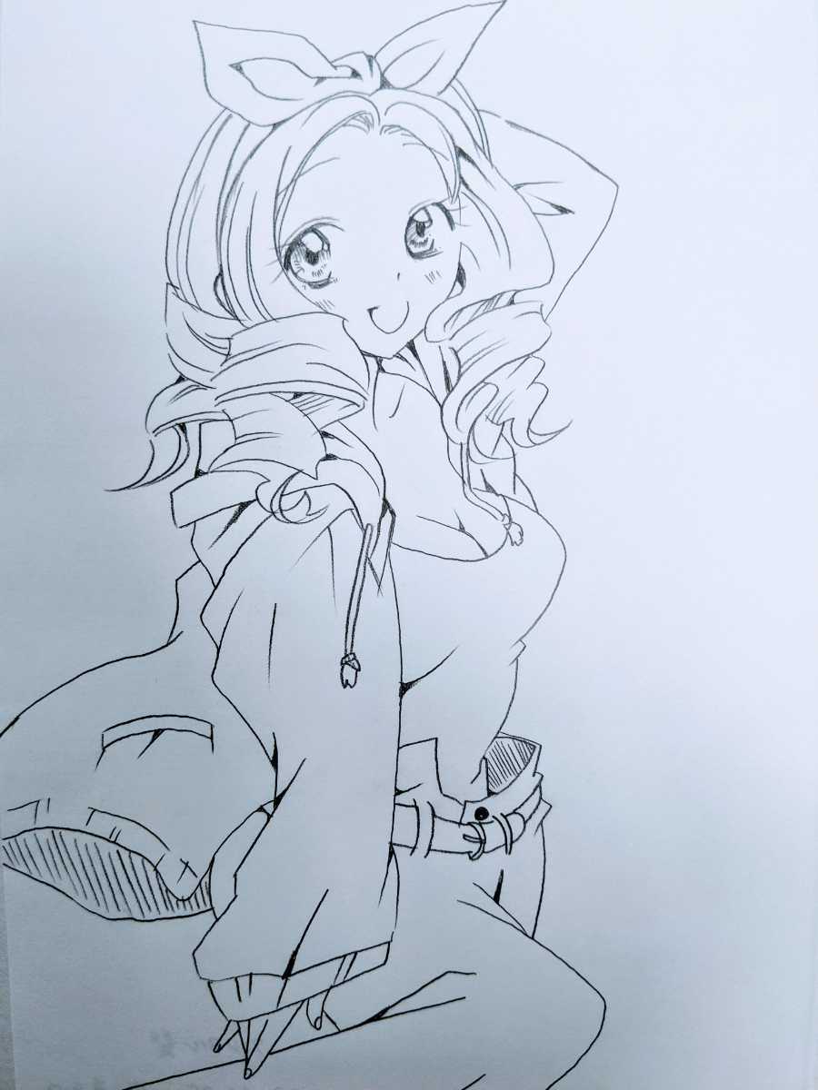 手描きイラスト くるくる髪 女の子 ラフ画 手描きイラスト 売買されたオークション情報 Yahooの商品情報をアーカイブ公開 オークファン Aucfan Com