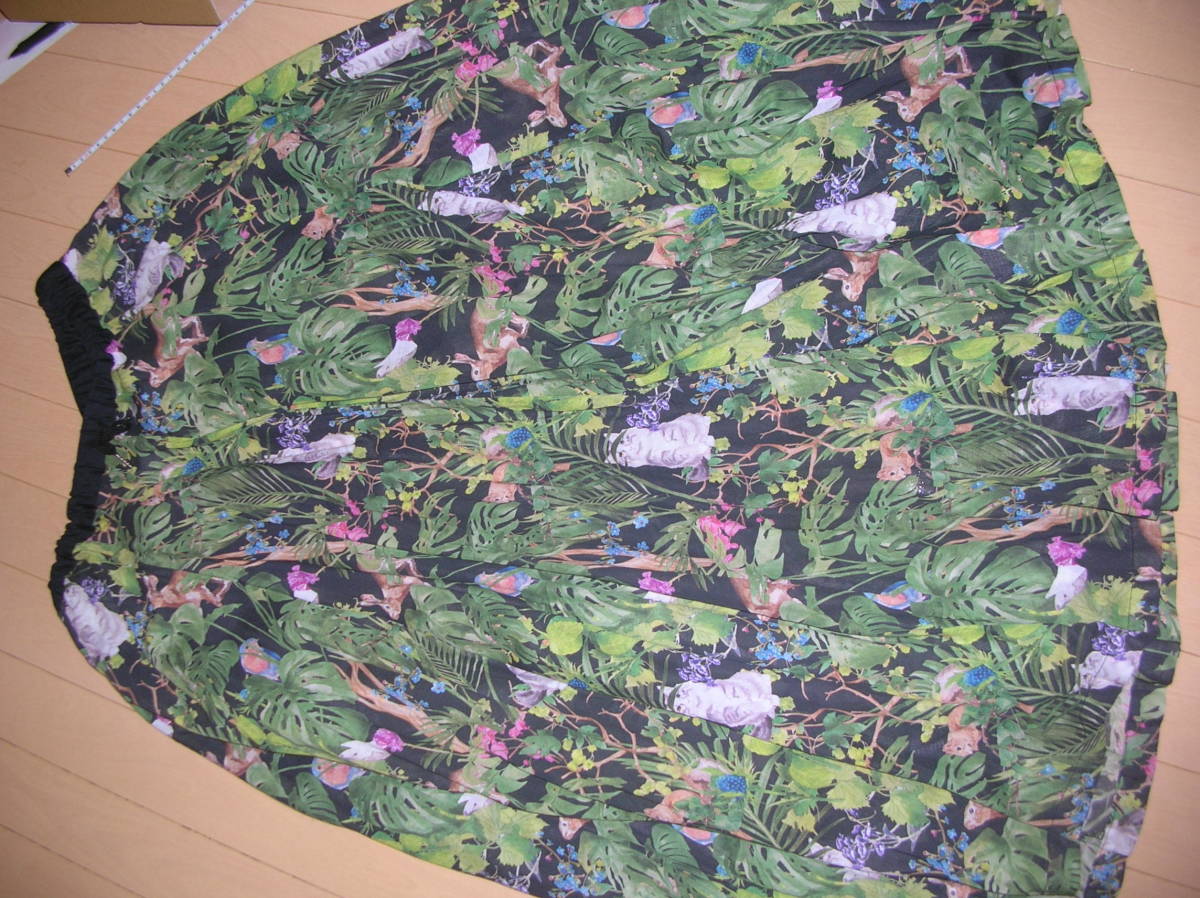 bedsidedrama 2015ガーデンワイドキュロットパンツ 猫柄ガウチョパンツ  