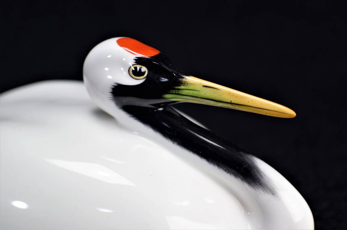 オールドノリタケ Noritake - 丹頂鶴 置物 フィギュリン 陶器 白鶴 鳥