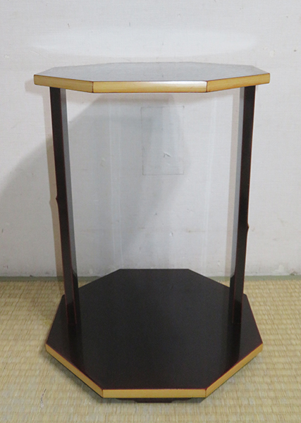 ◇ 茶道具 棚 小棚 【 鵬雲斎好写 輪島塗 竹寿棚 】 輪島塗師 目白