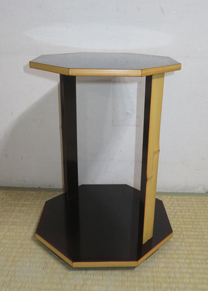 ◇ 茶道具 棚 小棚 【 鵬雲斎好写 輪島塗 竹寿棚 】 輪島塗師 目白