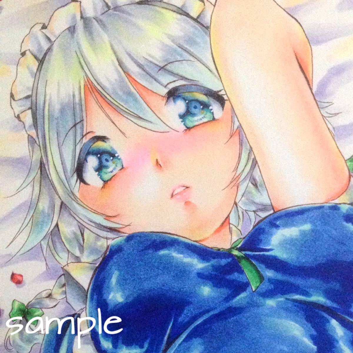 同人 手描きイラスト 十六夜咲夜 東方project 水彩紙 手描きイラスト 売買されたオークション情報 Yahooの商品情報をアーカイブ公開 オークファン Aucfan Com