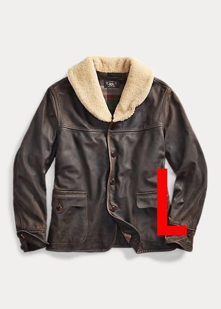 1円スタートRRL ダブルアールエル レザージャケット 新品 シアリング 