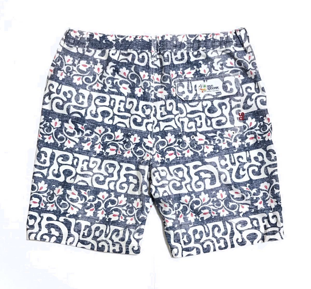 【新品】reyn spooner レインスプーナー ハワイアンエスニック ハーフ パンツ XL 定価5，830円 レインスプーナー spooner アロハシャツ ELVIS 126-5598 ハワイ老舗ブランド