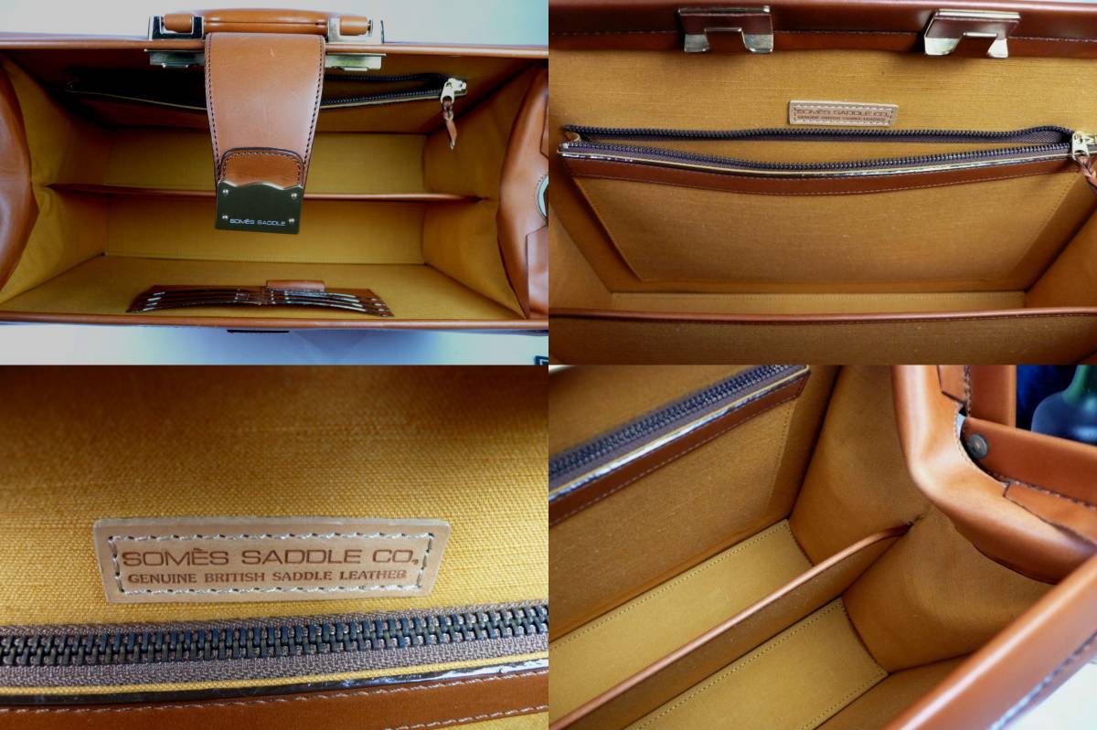 SOMES SADDLE】 ソメスサドル ダレスバッグ ドクターバッグ キャメル 