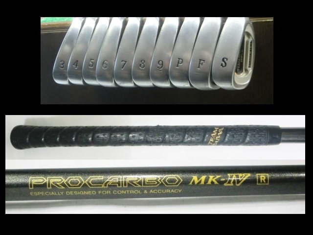 10本■ダイワ■252C 0-01■♯3-9.P.F.S■PRO CARBO MK-IV■Rカーボン■送料無料■管理番号アイアンset607
