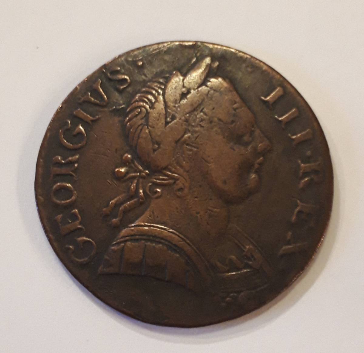 イギリス 英国 1771年 1pence 銅貨 イギリス 青銅貨 1967年銘 Coins UK Pattern