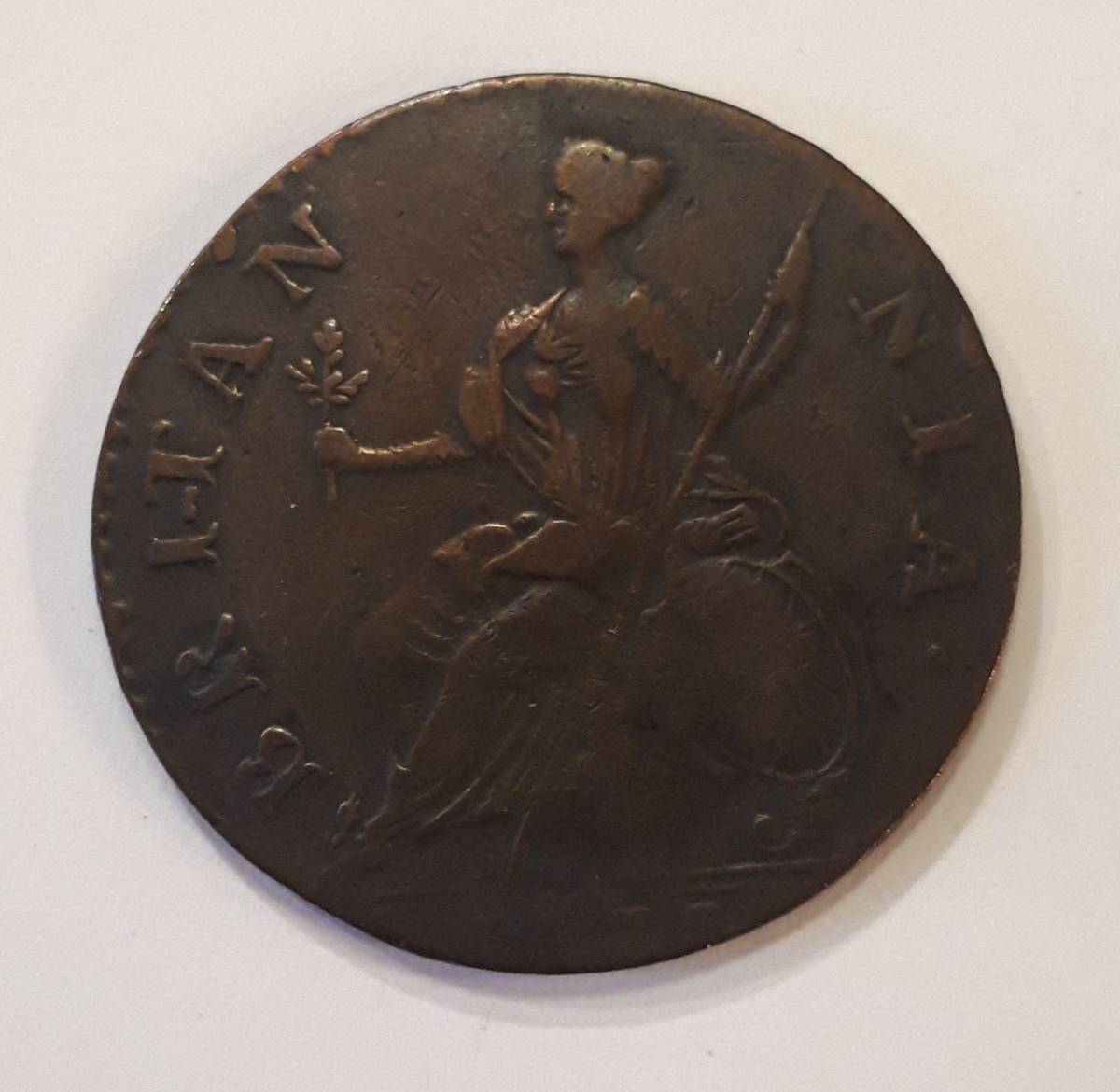 イギリス 英国 1771年 1pence 銅貨 イギリス 青銅貨 1967年銘 Coins UK Pattern