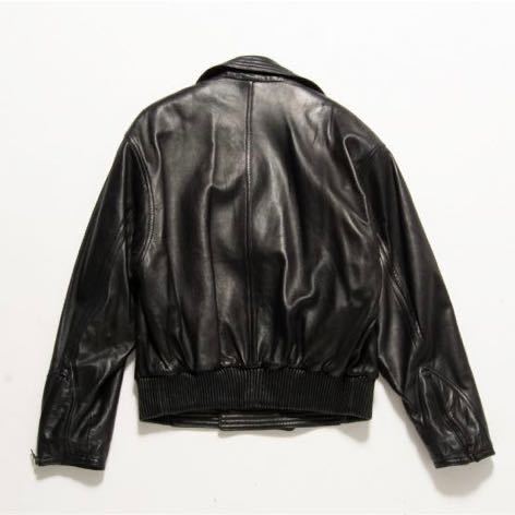 GIANNI VERSACE レザー ライダース ジャケット 黒 38 Gianni Versace