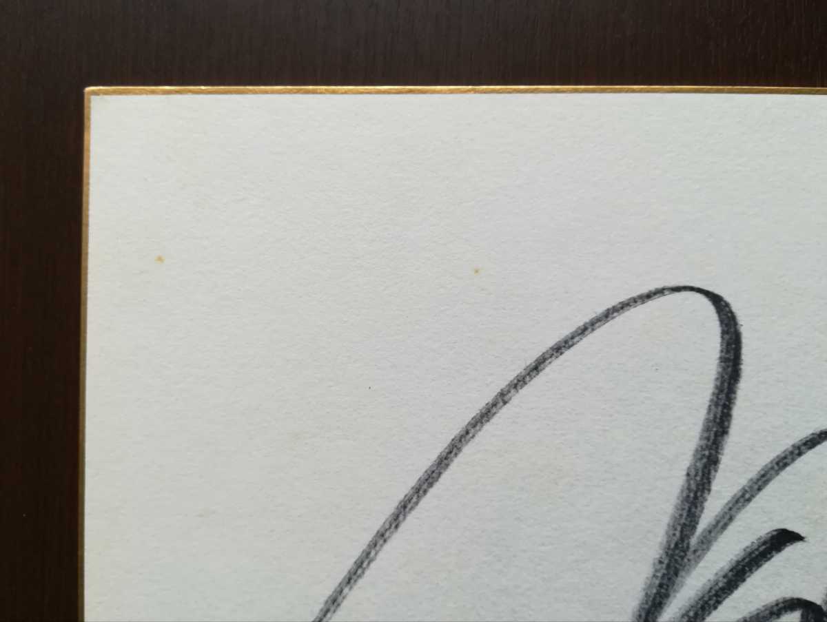 菊池桃子 直筆 サイン 色紙 1985年11月27日 日付 入り 写真 付き 額装