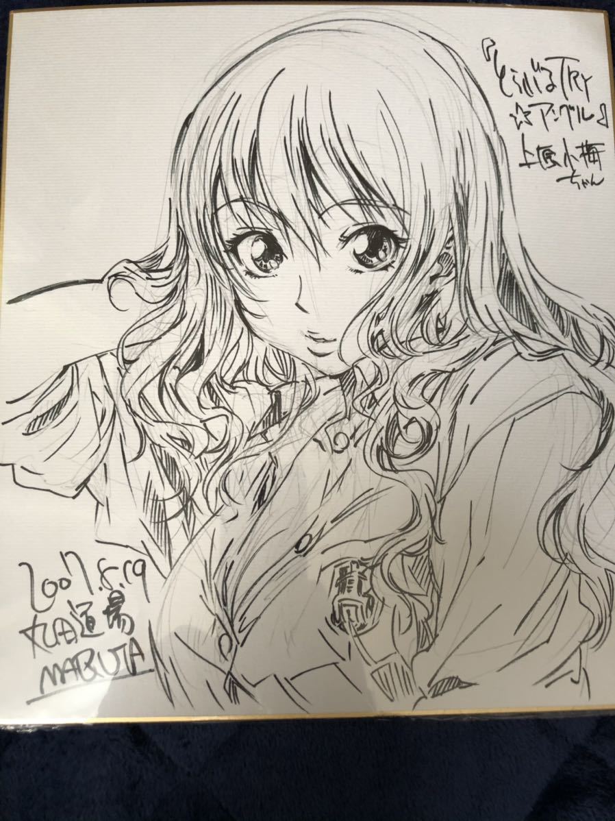 MARUTA先生 直筆イラストサイン色紙