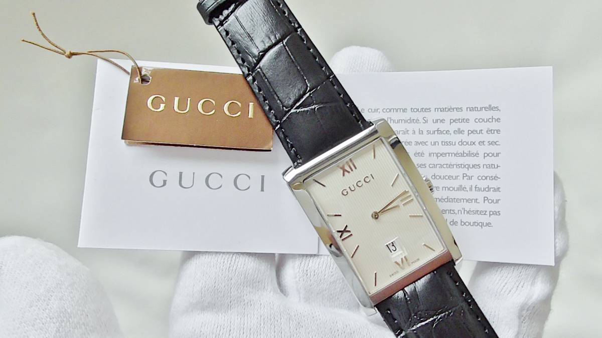 8600M グッチ クォーツ GUCCI 黒文字盤 メンズ時計 メンズ クオーツ Gメトロ 中古本物!GUCCI⁄グッチ ブラック文字盤 腕時計 クロノグラフ デイト Gucci 自動巻き式