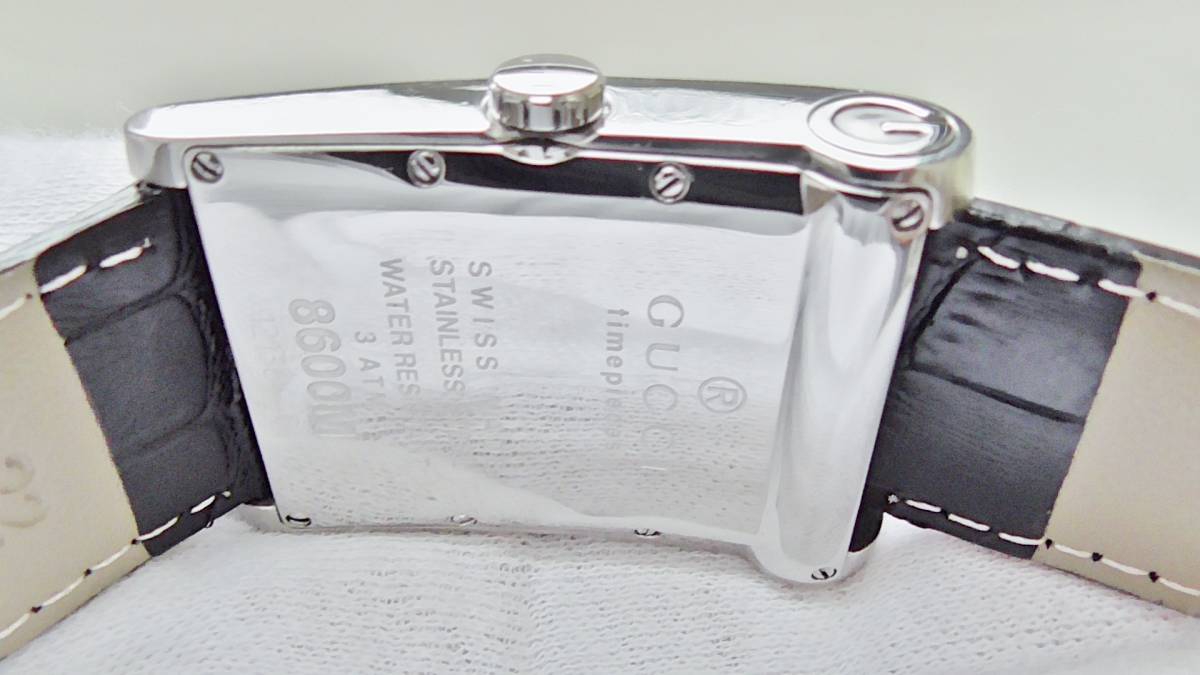 8600M グッチ クォーツ GUCCI 黒文字盤 メンズ時計 メンズ クオーツ Gメトロ 中古本物!GUCCI⁄グッチ ブラック文字盤 腕時計 クロノグラフ デイト Gucci 自動巻き式