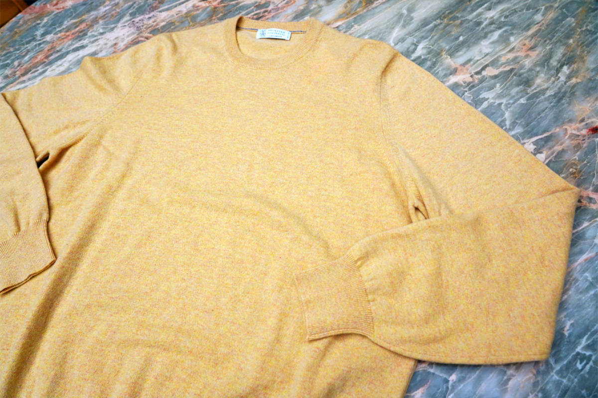  ブルネロ クチネリ BRUNELLO CUCINELLI カシミア100% クルーネック ニット セーター 58 オークル 大きいサイズ(男性用)｜売買されたオークション情報、yahooの商品情報をアーカイブ公開 - オークファ 男性用