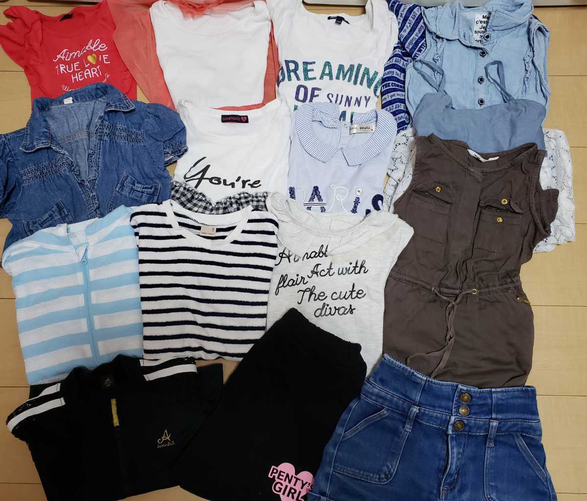 女の子130 140cm春夏服まとめ ラブトキ ポンポネット プティマインなど 半袖tシャツ ワンピース ショートパンツ 福袋 ブランド多数 セット まとめ売り 売買されたオークション情報 Yahooの商品情報をアーカイブ公開 オークファン Aucfan Com