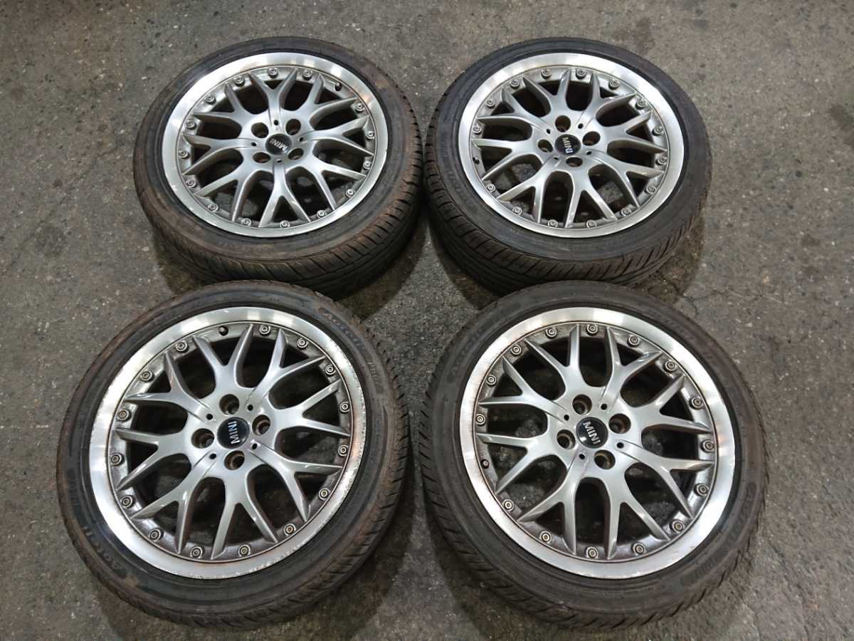 H085 超 バリ山 BBS クロススポークコンポジット R90 ガンメタ 17インチ 7J ミニクーパーS R53 RE16 R50 ...