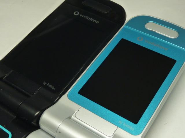 J16 2台 まとめ TOSHIBA Vodafone 803T ボーダフォン 3G 折り畳み 携帯