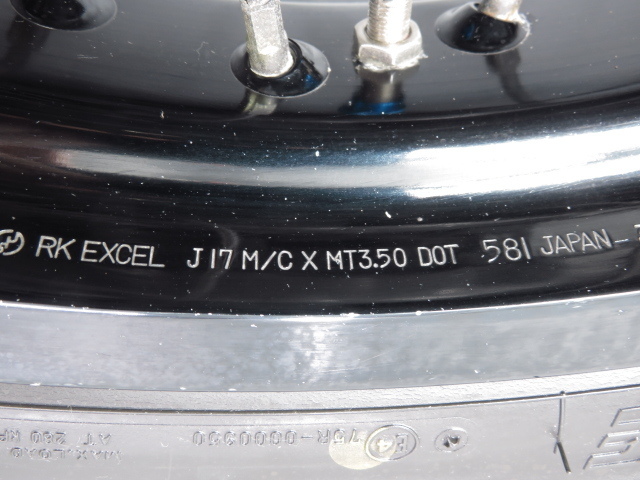 Excel ホイール前後セット17×3.50 17×4.50 XR250ハブ Excel ホイール