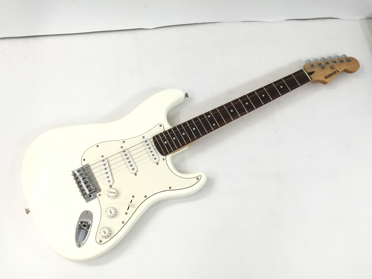 BUSKER'S BSE/WH バスカーズ エレキギター エレクトリックギター 弦楽器 ホワイト バンド演奏 練習用にも　1円～　Y03437M