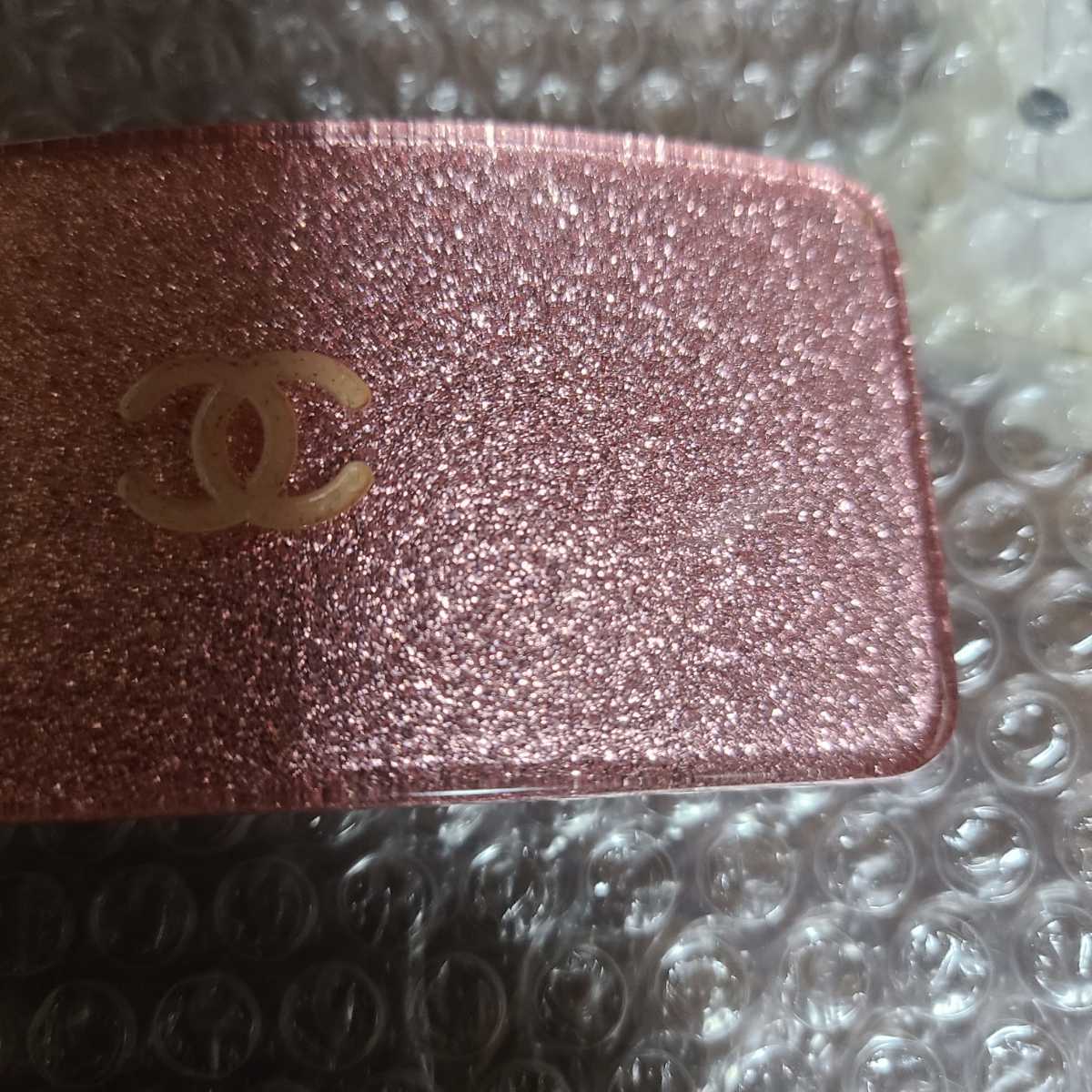 CHANEL　シャネル　バレッタ　ココマーク　ヘアアクセサリー　ピンク 1円 CHANEL シャネル ココマーク ラメ メタリック グリッター バレッタ