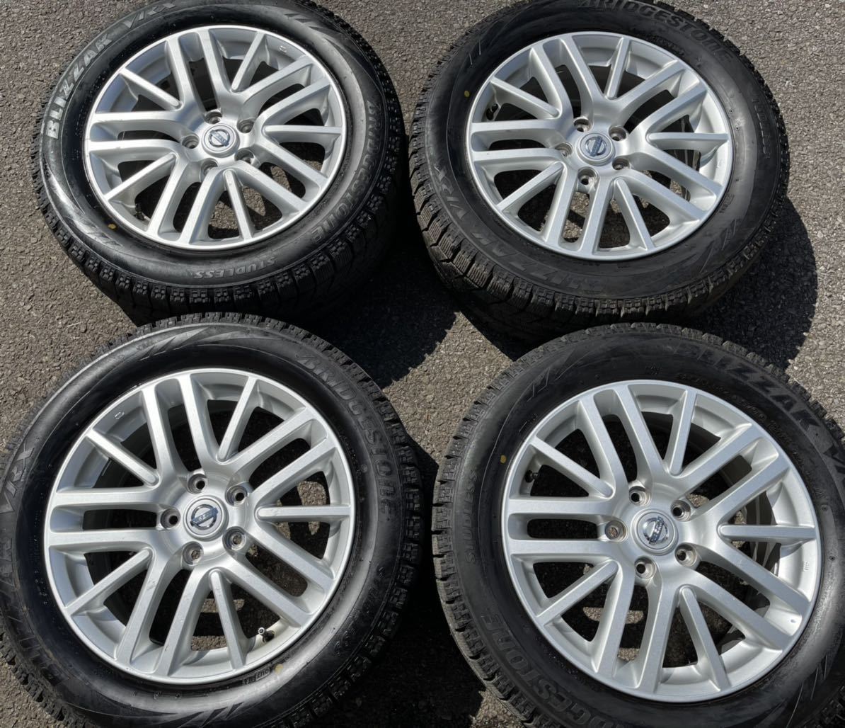 日産 フーガ純正 225/55R17 BS VRX スタッドレス　　2018年製　スカイライン ステージア エクストレイルにも　4本セット
