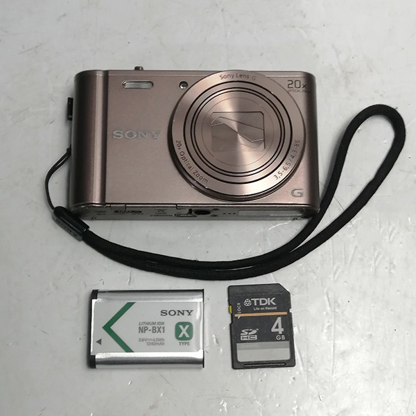 SONY DSC-WX300 サイバーショット 光学20倍 1820万画素 wifi デジカメ microUSB充電可 ＋充電池 純正 バッテリー NP-BX1 ＋ 4GB SDカード