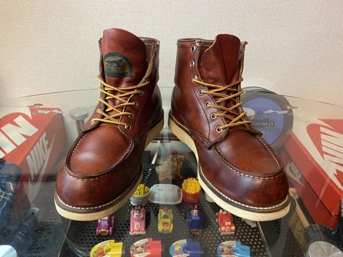 清潔！レッドウイング875 8E(26.5㎝) 半円犬タグ 赤茶オロラセット 
