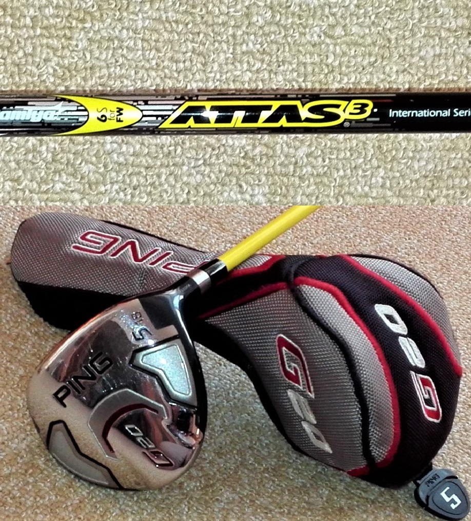 【美品】中古 PING ピン G20 5W フェアウェイ 18° PING純正シャフト アッタス３乗 ６Fw Ｓ【送料無料】_1