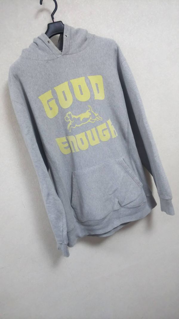 もなもな GDEH GOOD ENOUGH グッドイナフ パーカー グレー サイズL Lサイズ