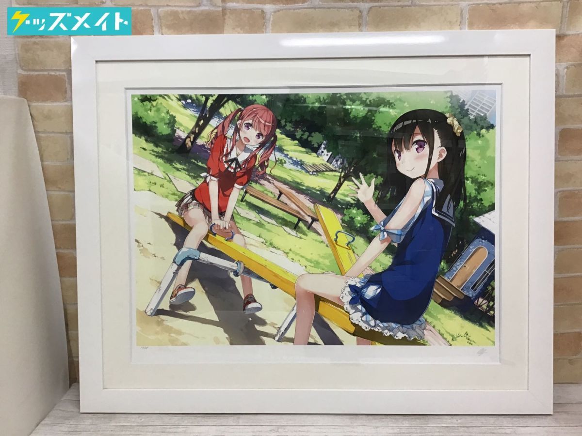 ヤマト便 同梱不可】保証書なし アールビバン 版画 カントク シーソー 