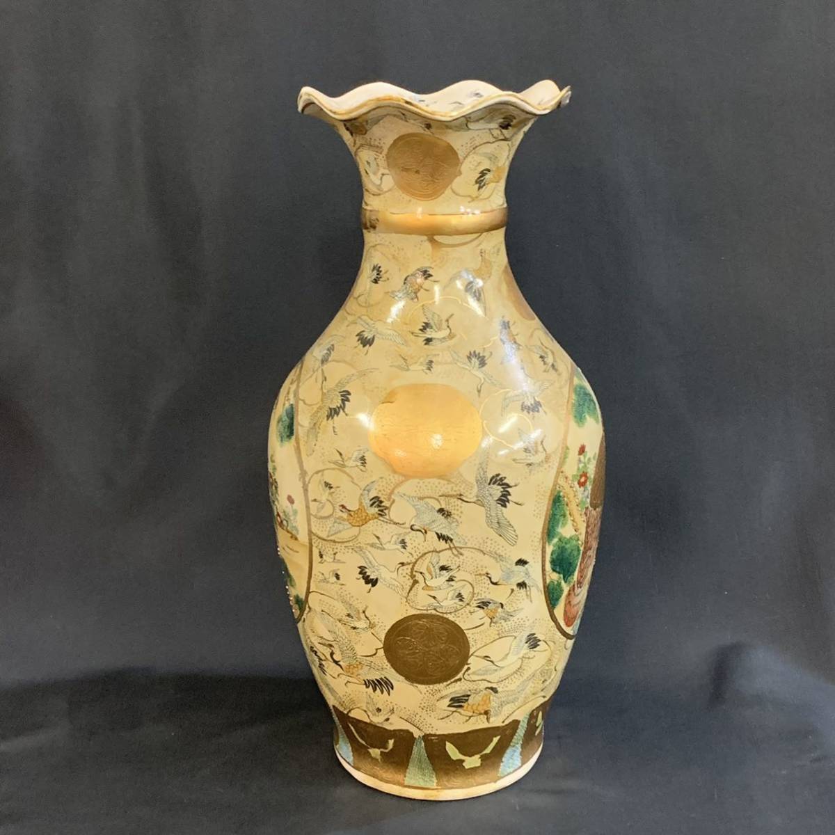 伊賀焼 森里香山作 窯変 高約25.4cm壺 大壺 花入 オブジェ 定価25万円