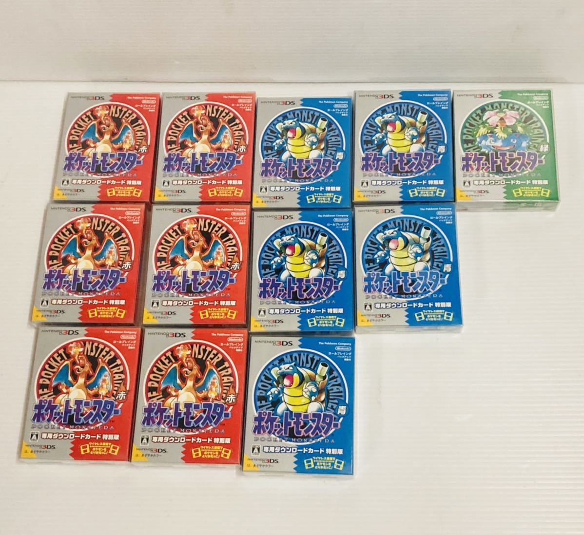 未開封品】ポケットモンスター 赤 ×6青 ×5緑 ×1専用ダウンロード