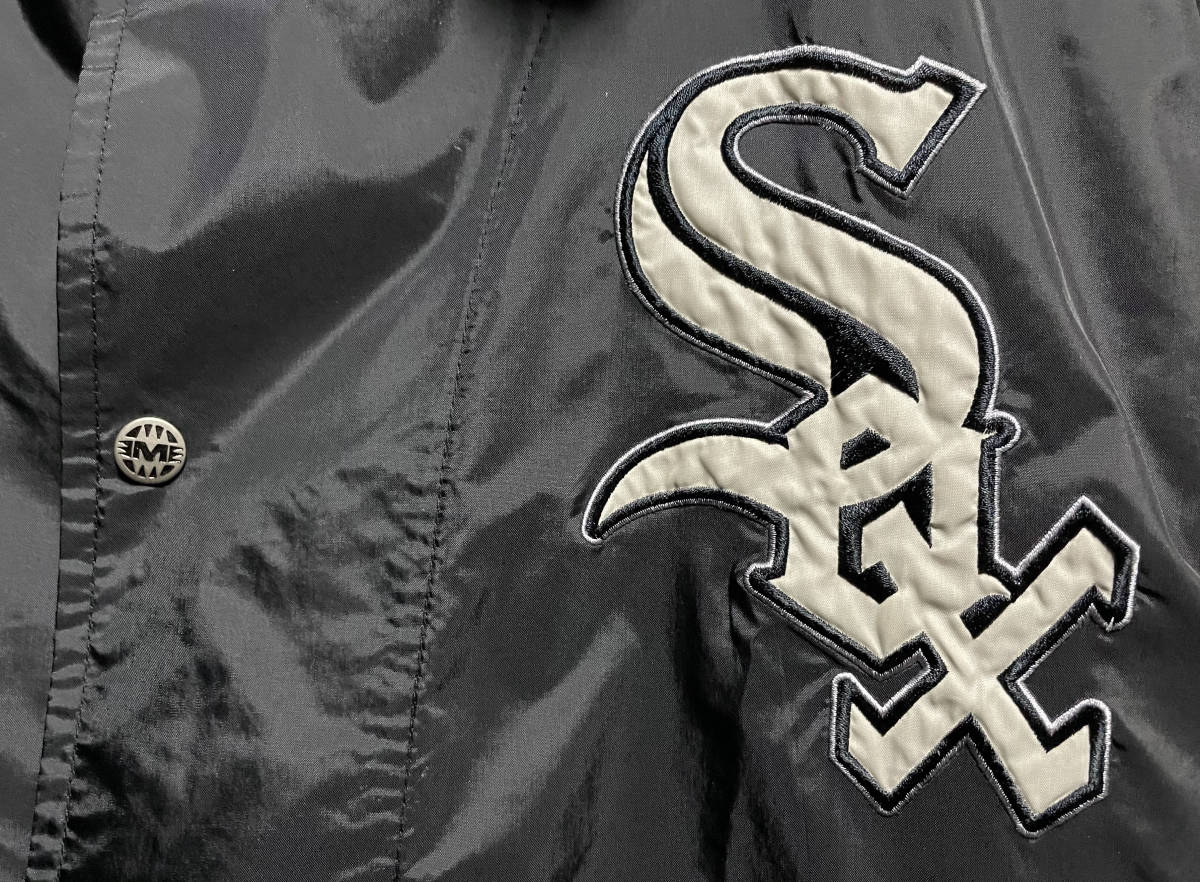 送料無料】90s CHICAGO WHITE SOX ナイロン コーチ ジャケット XXL 