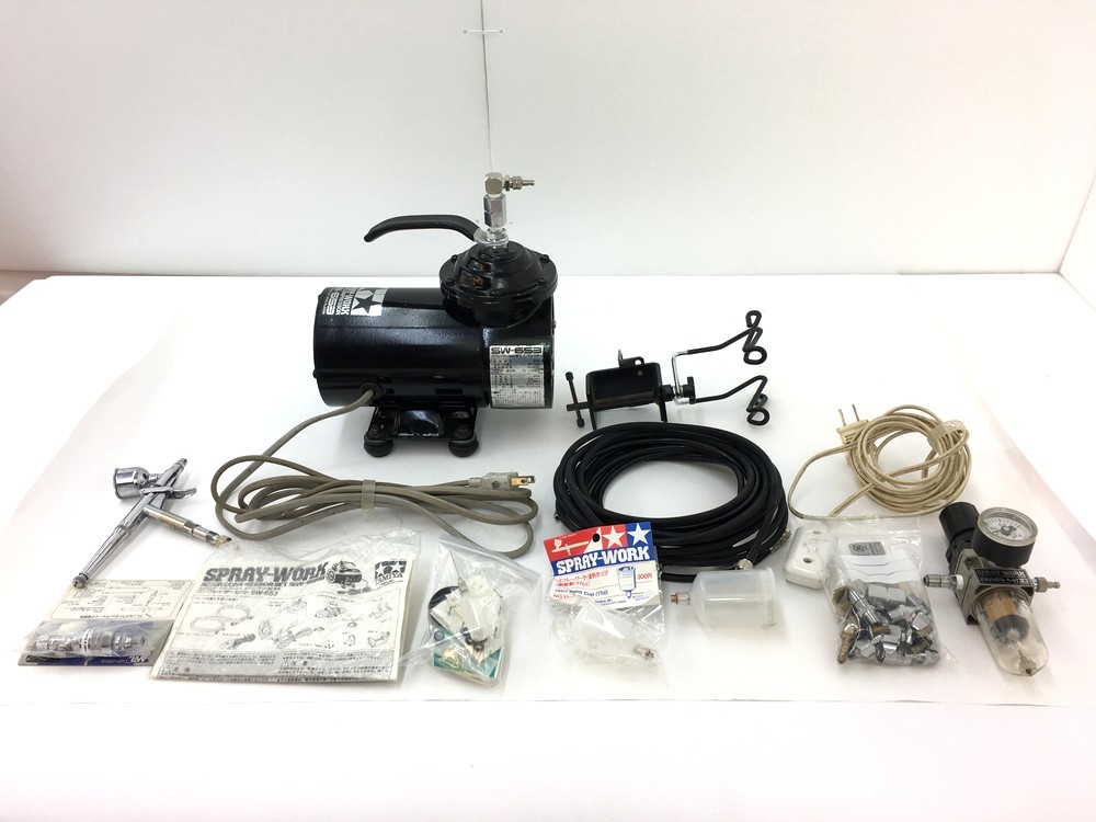 新品未開封　タミヤ　SW-653 同梱可】中古品 タミヤ エアーブラシ・コンプレッサーセット SW-653