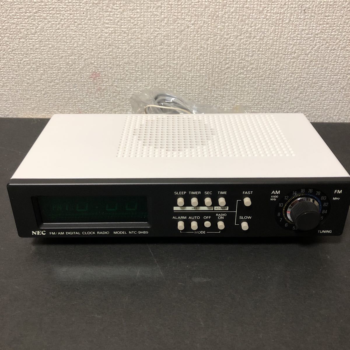 0324 100円 NEC 新日本電気 NTC-9H89 FM/AM デジタル クロック ラジオ