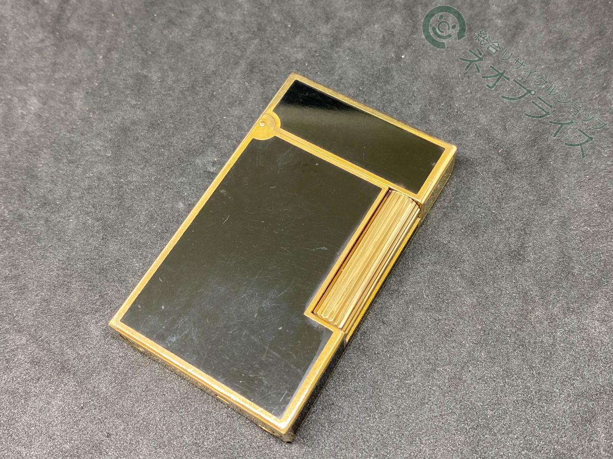 ◇N3185 Dupont デュポン ガス ライター ライン2 黒うるし & ピンク