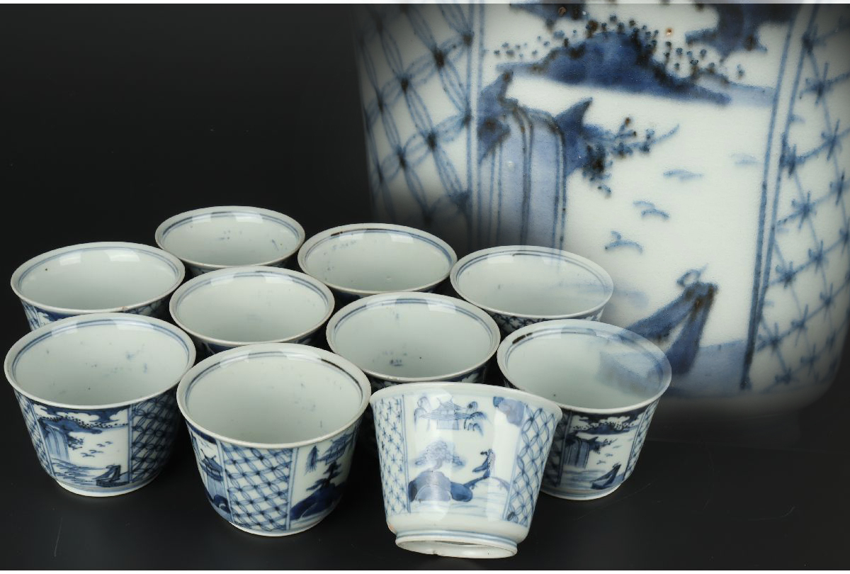 古伊万里 猪口 8個組 江戸時代後期