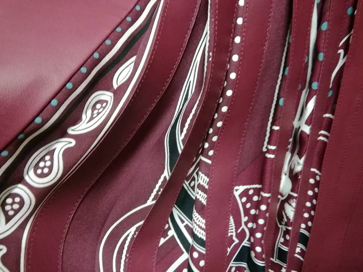 エルメス HERMES 羊革×シルク プリーツ スカート 36サイズ(ボトムス 